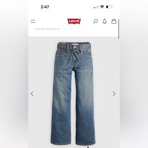 NWT. Levis xl straight jeans with tie at waist.